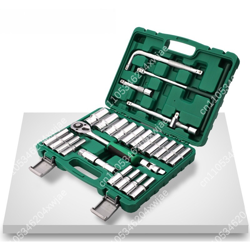 Workshop Tools Wholesale - 28-częściowy zestaw kluczy nasadowych z przedłużonymi