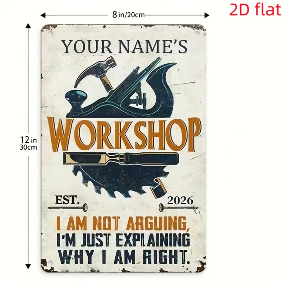 [2D Płaski] 1 szt. Metalowy Zn – Workshop Tools And Names recenzja i cena