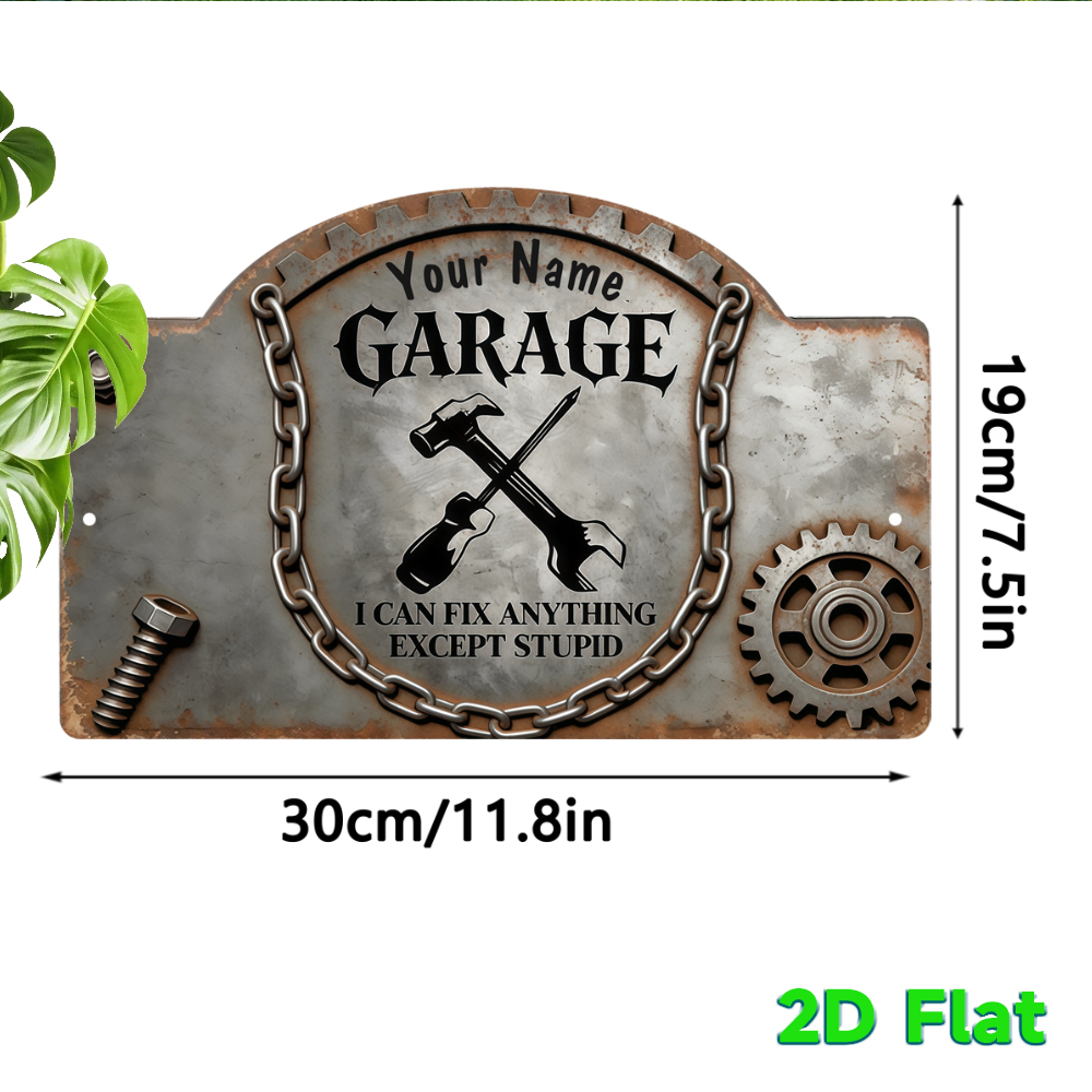 Metalowy szyld garażowy w styl – Workshop Tools And Names recenzja i cena